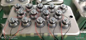 Ultrasonic cleaning machine transducer