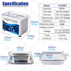 Granbo GA008G Ultrasonic Cleaner