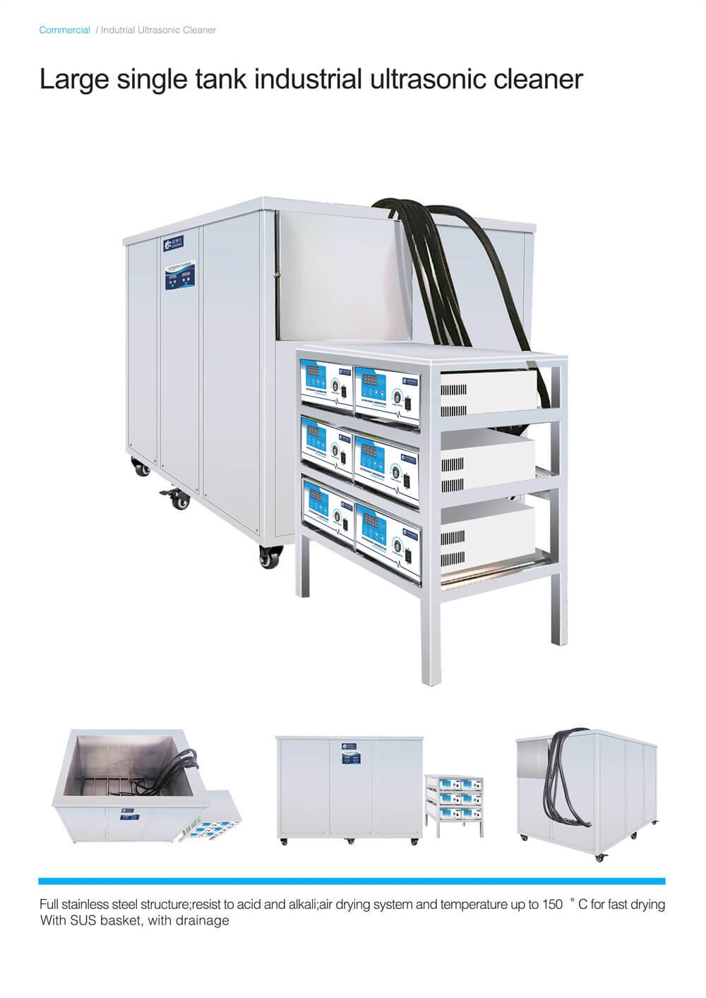 Single-tank Customized Industrial Ultrasonic Cleaning Machine