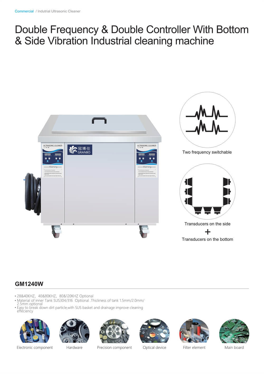 Single-tank Customized Industrial Ultrasonic Cleaning Machine