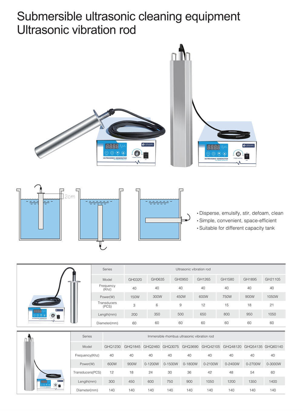Ultrasonic Vibration Plate / Rod