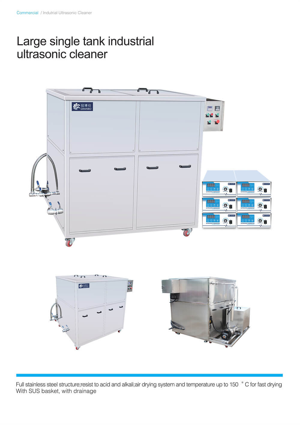Single-tank Customized Industrial Ultrasonic Cleaning Machine