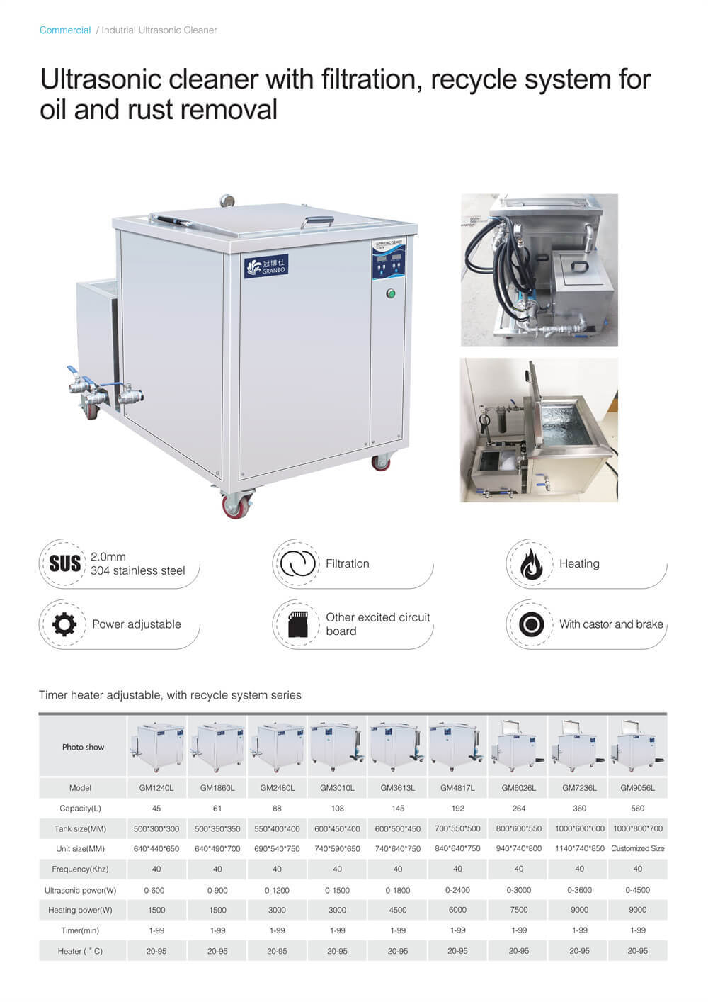 Single-tank Customized Industrial Ultrasonic Cleaning Machine