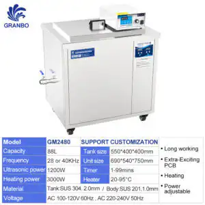Granbo 88L Heavy Oil/Rust Remove Industrial Ultrasonic Cleaner